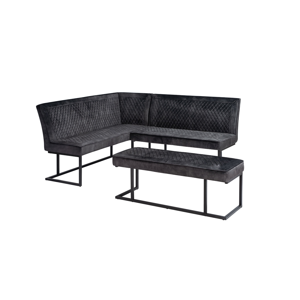 
                  
                    Luxe Black Corner Bench Set - LHF
                  
                