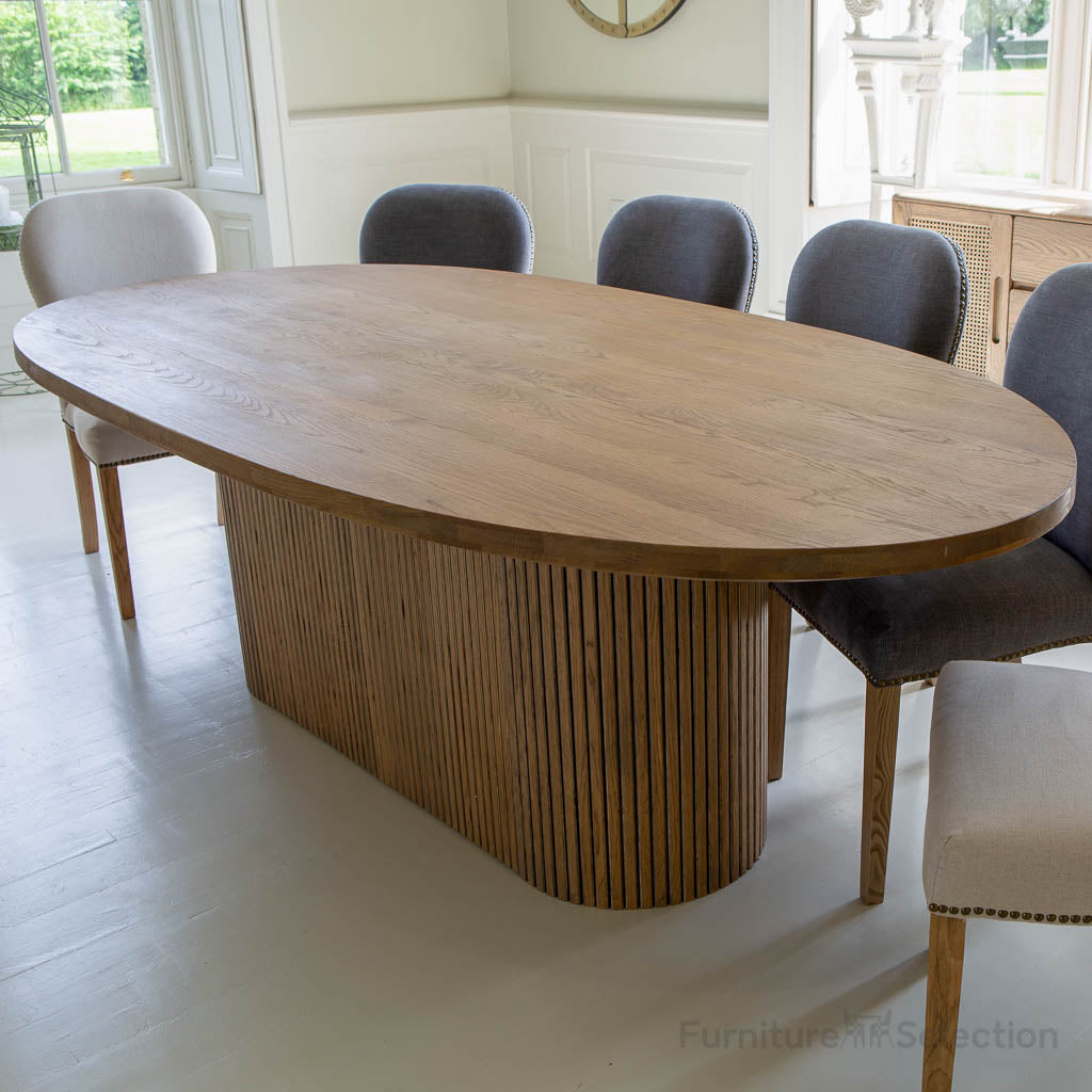 
                  
                    Barkington Oval Fluted Pedestal Base Table
                  
                