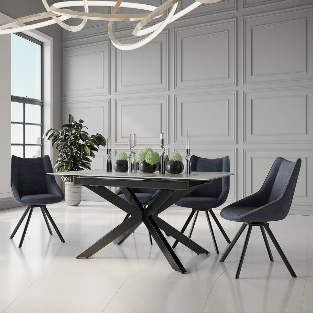 Luxe Grey Extending Dining Table