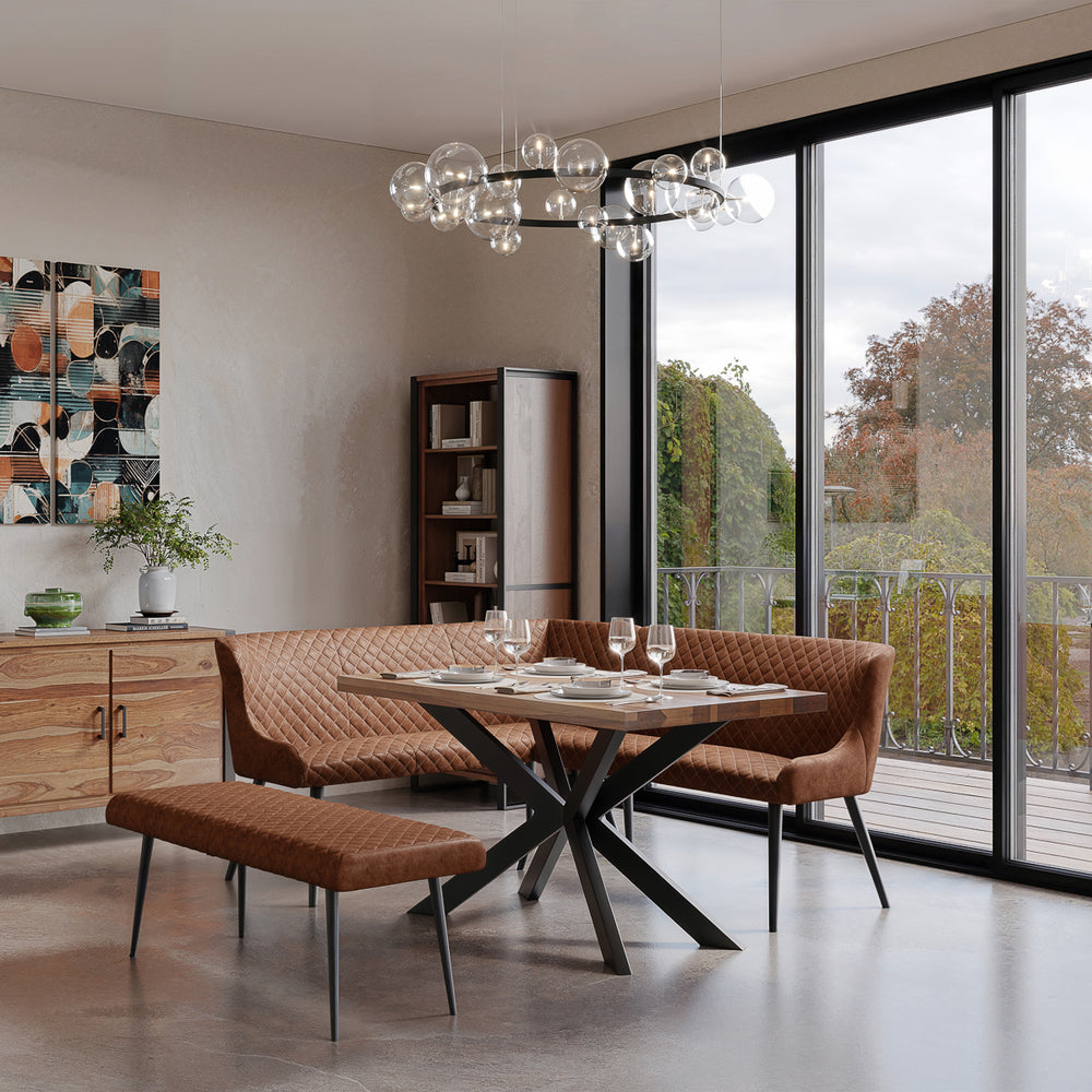 Urban Curved Corner Bench LHF Tan