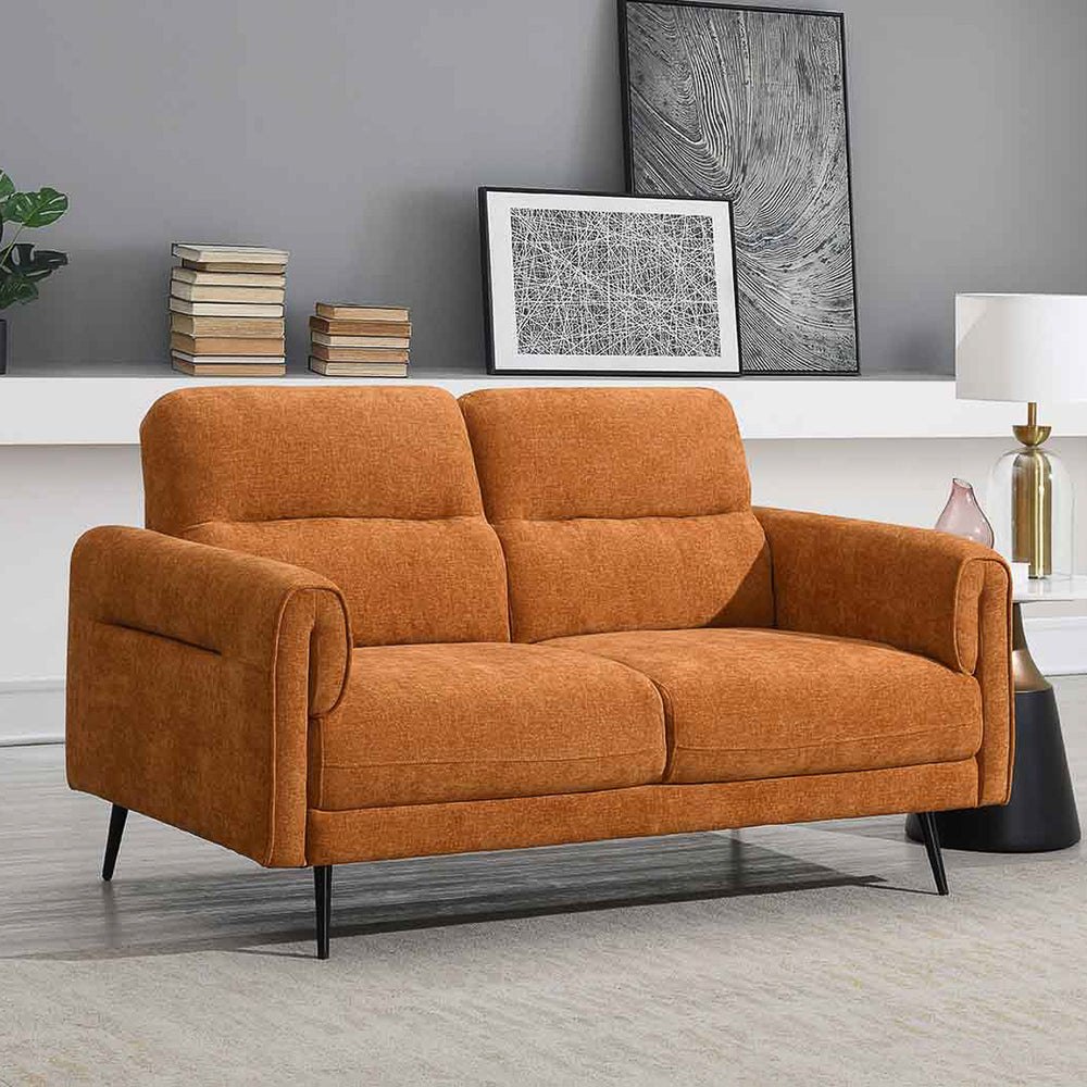 Oslo 2 Seater Loveseat Gold Sofa