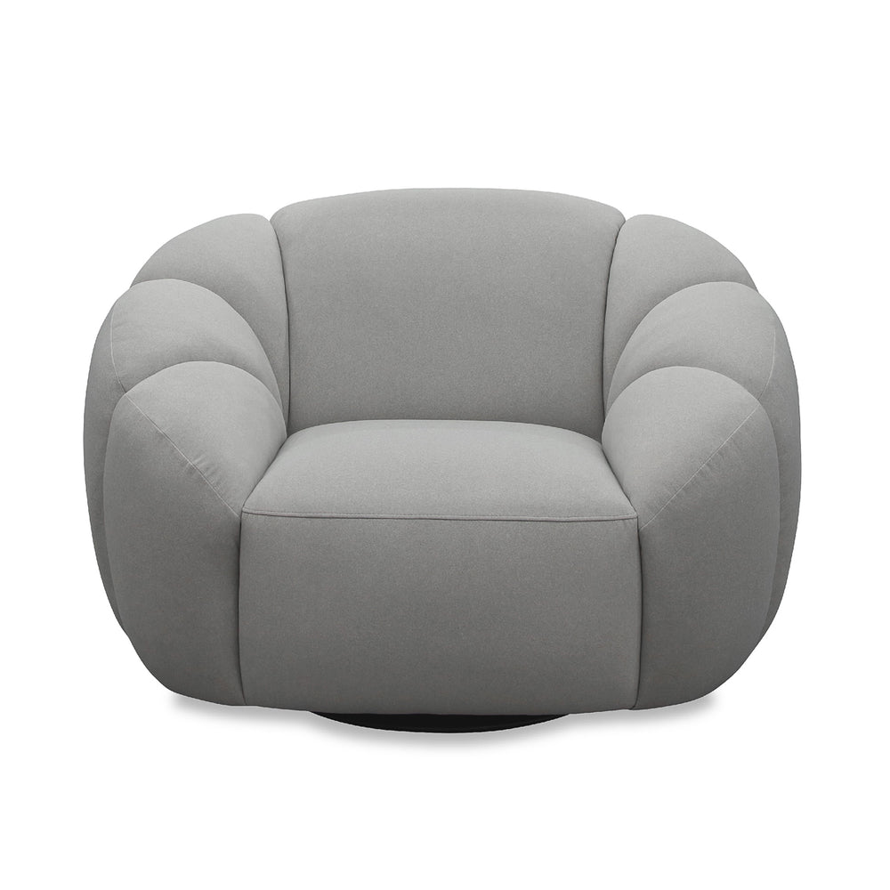 Prygos 360 Degree Swivel Armchair Smoke Grey