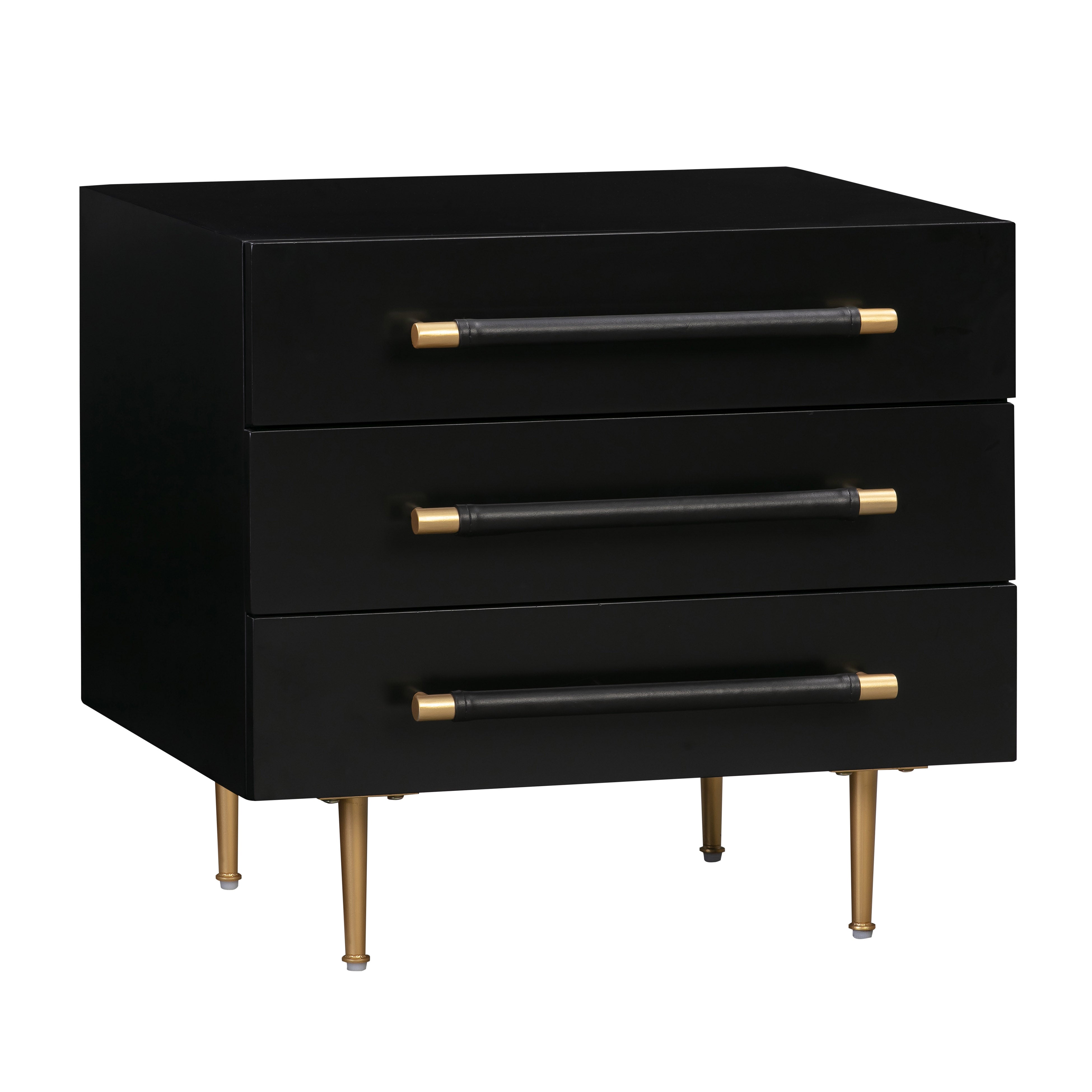 Trident Black Nightstand