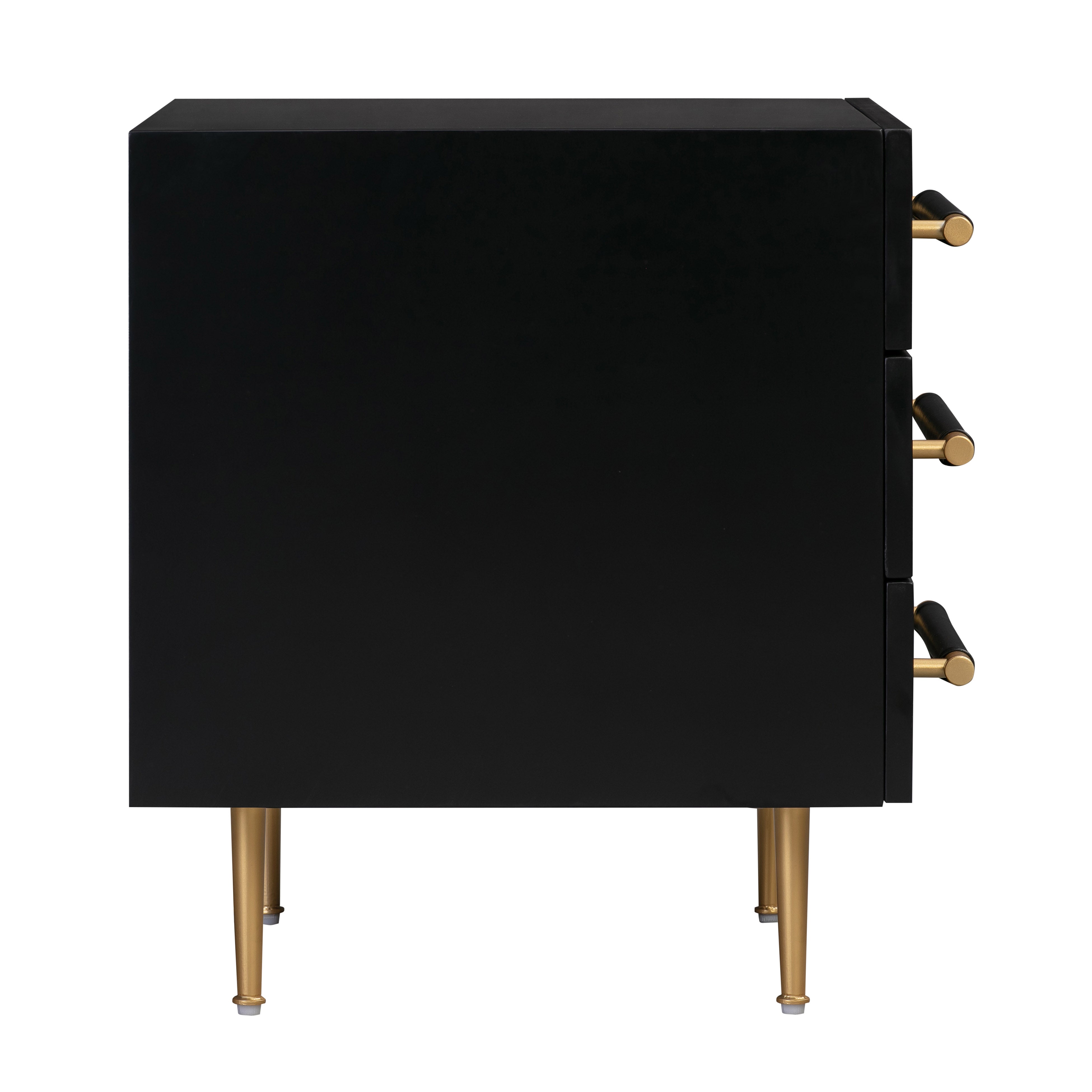 Trident Black Nightstand