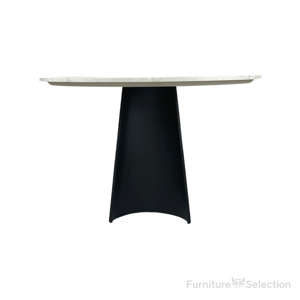 Rosemary Round Dining Table - Black & White Marble